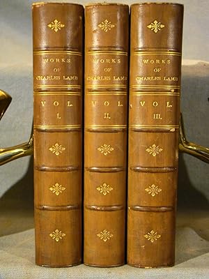 The Works of Charles Lamb. Five volumes in three, half polished calf gilt, 1886.