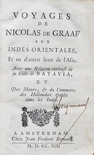 Voyages de Nicolas de Graaf aux Indes Orientales et en d autres lieux de l Asie.