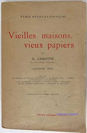 Image du vendeur pour Vieilles maisons, vieux papiers Quatrime srie mis en vente par Librairie du Bassin