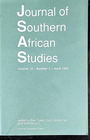 Imagen del vendedor de Journal of Southern African Studies Volume 18 Number 2 June 1992 a la venta por Shore Books