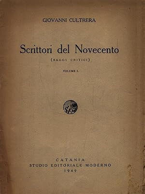 Seller image for Scrittori del novecento (Saggi critici) Volume I for sale by Librodifaccia