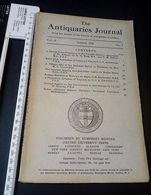 Antiquaries Journal Jan 1922 Vol II No 1 Wiltshire Dunnottar Castle Stonehenge
