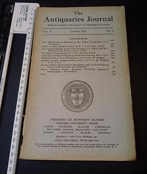 Antiquaries Journal Oct 1922 Vol II No 4 Discoveries at Knossos Roman Cardiff