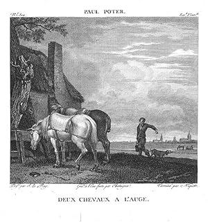 Seller image for Deux Chevaux  l'Auge. GALERIE DU MUSE NAPOLON - N 322 de la Vme Srie des eaux-fortes publies l'anne 1808 for sale by Lirolay