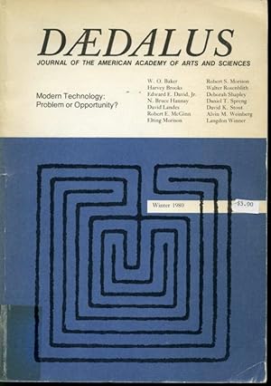 Immagine del venditore per Daedalus Journal of the American Academy of Arts and Sciences Winter 1980 : Modern Technology : Problem or Opportunity? venduto da Librairie Le Nord