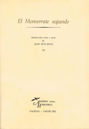 Bild des Verkufers fr EL MONSERRATE SEGUNDO zum Verkauf von Asilo del libro
