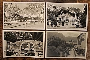 9 Ansichtskarten von Gasthöfen in Garmisch.