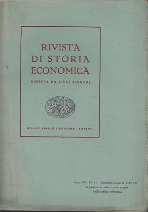 Rivista di storia economica diretta da Luigi Einaudi. Anno 7, n° 3-4, settembre-dicembre 1942