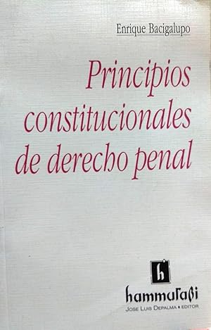 Imagen del vendedor de Principios constitucionales de Derecho Penal a la venta por Librera Monte Sarmiento