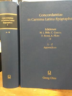 Seller image for Concordantiae in Carmina Latina Epigraphica. 2 Bnde: I: Alpha - Omega. II: L - Z. Appendix. for sale by Antiquariat Thomas Nonnenmacher