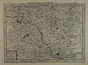 Hungaria. Kupferstich-Karte v. Mercator um 1640, 18,5 x 25,5 cm