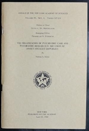 Seller image for Annals of the New York Academy of Sciences Volume 84 Article 4 The Organization of Psychiatric Care and Psychiatric Research in the Union of Soviet Socialist Republics Apr 13, 1960 for sale by GuthrieBooks