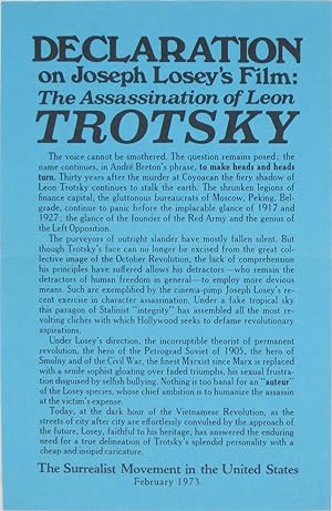 Declaration on Joseph Losey's Film: The Assassination of Leon Trotsky