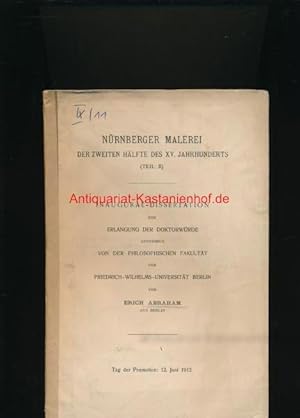 Image du vendeur pour Nrnberger Malerei der zweiten Hlfte des XV. Jahrhunderts (Teil II), mis en vente par Antiquariat Kastanienhof