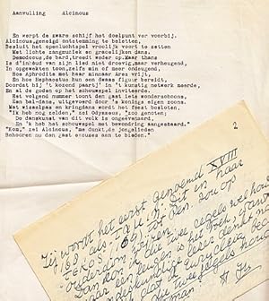 Collectie handgeschreven brieven aan Reinier van der Velde en typoscripten met vertalingen uit he...