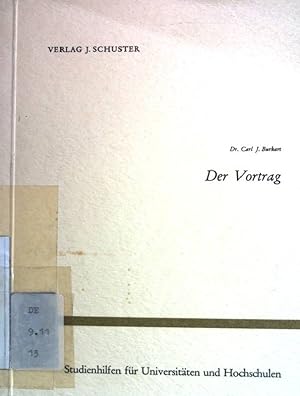 Imagen del vendedor de Der Vortrag und seine Gestaltung. a la venta por books4less (Versandantiquariat Petra Gros GmbH & Co. KG)