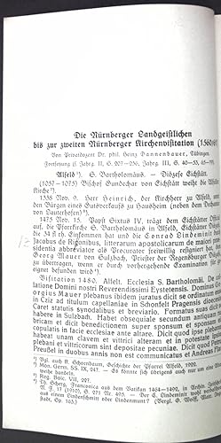 Imagen del vendedor de Die Nrnberger Landgeistlichen bis zur zweiten Nrnberger Kirchenvisitation (1560/61); Alfeld; Sonderdruck; a la venta por books4less (Versandantiquariat Petra Gros GmbH & Co. KG)