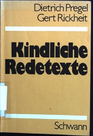 Image du vendeur pour Kindliche Redetexte : variablentyp. Ausw. aus e. Korpus z. Sprache d. Grundschulkindes. Arbeiten zur Sprache im Schulalter auf der Grundlage des Braunschweiger Textkorpus ; Bd. 1 mis en vente par books4less (Versandantiquariat Petra Gros GmbH & Co. KG)