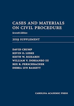 Bild des Verkufers fr Supplement to Cases and Materials on Civil Procedure zum Verkauf von BarristerBooks