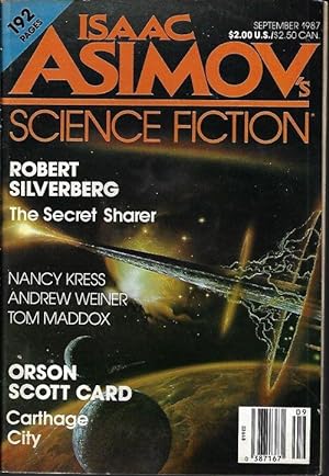 Bild des Verkufers fr Isaac ASIMOV'S Science Fiction: September, Sept. 1987 zum Verkauf von Books from the Crypt