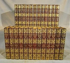 The Writings of George Eliot. Twenty-Five Volumes, Warwickshire Edition in ¾ crushed morocco gilt...