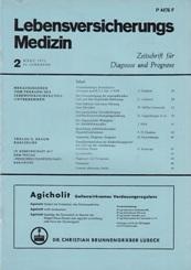 Image du vendeur pour LebensversicherungsMedizin. Zeitschrift fr Diagnose und Prognose. mis en vente par Buchversand Joachim Neumann