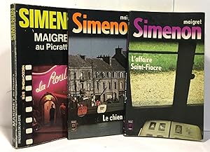 Maigret Au Picratt's + Le chien jaune + L'affaire Saint-Fiacre --- 3 livres