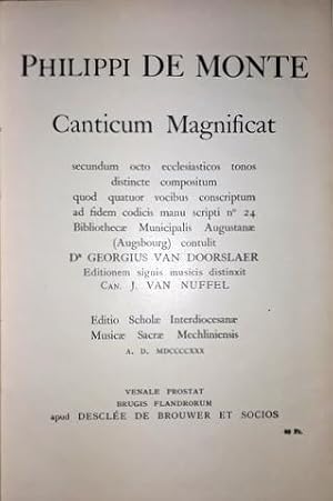 Canticum Magnificat secundum octo ecclesiasticos tonos distincte compositum quod quatuor vocibus ...