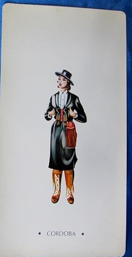 LÁMINA CON MUJER Y TRAJE TÍPICO DE CÓRDOBA. REGALO DE LABORATORIOS CASEN, ZARAGOZA, 1970. (Colecc...