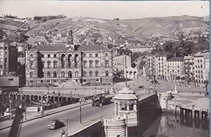 IN. 9 BILBAO. PUENTE GENERAL MOLA Y AYUNTAMIENTO. EDICIONES DARVI. CIRCULADA EN 1962 (Postales/Es...