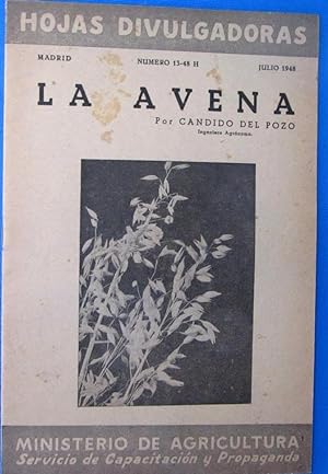 HOJAS DIVULGATIVAS. Nº 13-48 H. LA AVENA. MINISTERIO DE AGRICULTURA, 1948.