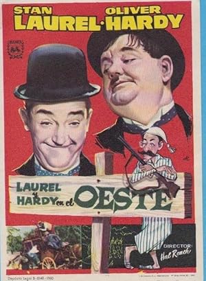 LAUREL Y HARDY EN EL OESTE. HAL ROACH. 1960 (Cine/Folletos de Mano/Comedia)