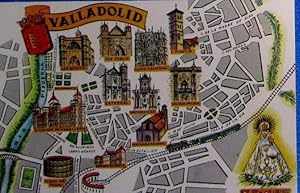 POSTAL PLANO MONUMENTAL Y OTROS DE VALLADOLID. FRESMO O FRESNO, 1964. (Postales/España Antigua (h...