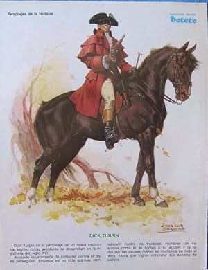 DICK TURPIN. COLECCIÓN REVISTA PETETE. PERSONAJES DE LA FANTASÍA. SALINAS, 1982 (Coleccionismo Pa...