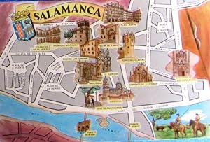 POSTAL PLANO MONUMENTAL Y OTROS DE SALAMANCA. FRESMO, 1963. (Postales/España Moderna (desde 1940)...