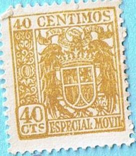 ESPECIAL MÓVIL 40 CÉNTIMOS. ESCUDO ESTADO ESPAÑOL (Filatelia - Sellos/España/Estado Español - De ...