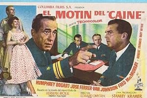 EL MOTIN DEL CAINE. HUMPREY BOGART, JOSE FERRER. CINE MODERNO, TARRAGONA, 1955 (Cine/Folletos de ...
