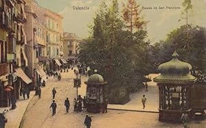 VALENCIA. BAJADA DE SAN FRANCISCO. CIRCULADA EN 1910. SIN DATOS DEL EDITOR. REVERSO DIVIDIDO (Pos...