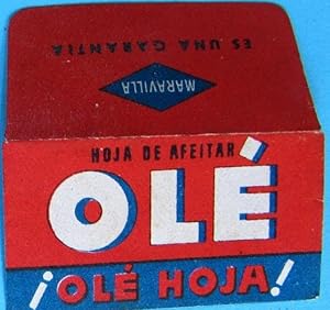 HOJA DE AFEITAR. OLÉ. MARAVILLA. 0,50 PTAS. ESPAÑOLA. (Antigüedades/Antigüedades Técnicas y Cient...