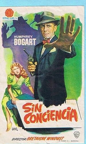 SIN CONCIENCIA. HUMPREY BOGART. JANO. CINE COLISEUM, TARRAGONA 1955 (Cine/Folletos de Mano/Drama)