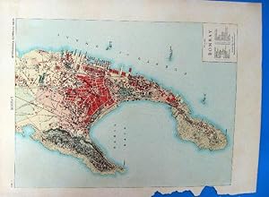 PLANO DE BOMBAY, MUMBAI, INDIA. ENCICLOPEDIA ILUSTRADA SEGUÍ, 1905/10'S (Coleccionismo Papel/Mapa...
