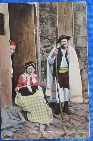 TENERIFE, LAGUNA. GRUPO DE CAMPESINOS. NOBREGAS ENGLISH BAZAR (Postales/España Antigua (hasta 193...