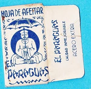 HOJA DE AFEITAR. EL PARAGUAS. PRECIO 0,40 PTAS. FABRICANTE: H.R.R. ESPAÑOLA (Antigüedades/Antigüe...