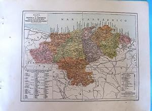 MAPA DE LA PROVINCIA DE SANTANDER, CANTABRIA. PUBLICADO POR ANUARIOS BAILLY BAILLERE Y RIERA, 193...