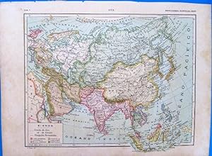 MAPA DE ASIA. ENCICLOPEDIA ILUSTRADA SEGUÍ, 1905/10'S (Coleccionismo Papel/Mapas contemporáneos (...