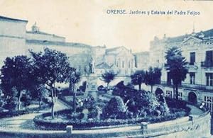 ORENSE. JARDINES Y ESTATUA DEL PADRE FEIJOO. COLECCION RESVIÉ. FOTOTIPIA THOMAS, 11733. (Postales...