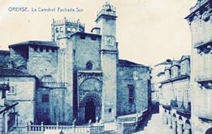 ORENSE. LA CATEDRAL: FACHADA SUR. COLECCION RESVIÉ. FOTOTIPIA THOMAS, 11730. (Postales/España Ant...