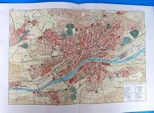 PLANO DE FRANCFORT DEL MENO, FRANKFURT AM MAIN, ALEMANIA. ENCICLOPEDIA ILUSTRADA SEGUÍ, 1905/10'S...