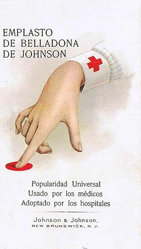 PAPEL SECANTE EMPLASTO DE BELLADONA DE JOHNSON. JOHNSON & JOHNSON, SIN FECHA. (Coleccionismo Pape...