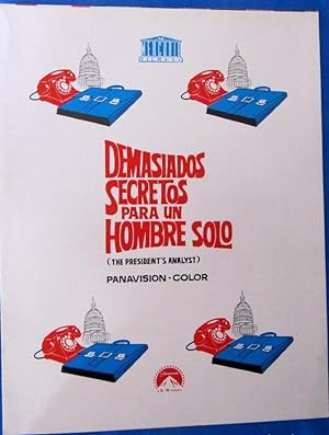 PRESS BOOK DEMASIADOS SECRETOS PARA UN HOMBRE SOLO. JAMES COBURN, 1968. (Cine/Guías Publicitarias...